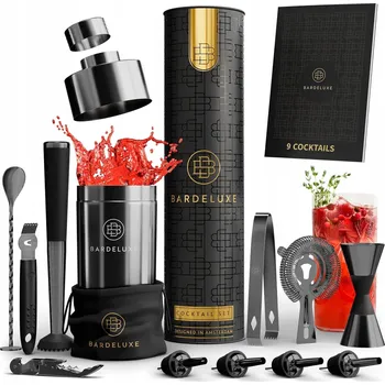 Shaker BARMANSKÁ SADA 12 DÍLŮ NEREZOVÁ OCEL SHAKER 750ML KRÁSNÉ KRABIČKA