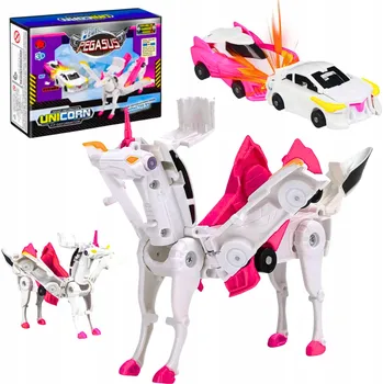 Figurka Dětská Hračka s magnetickou figurkou robota jednorožce, růžový Dárek