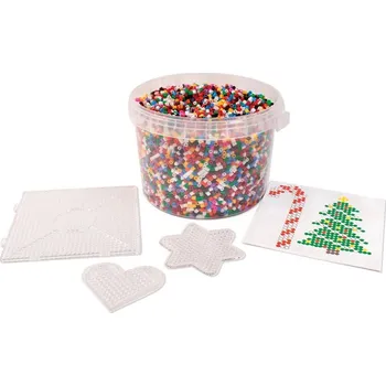Dětské zboží PLAYBOX Zažehlovací korálky v kbelíku + 3 destičky 20000ks