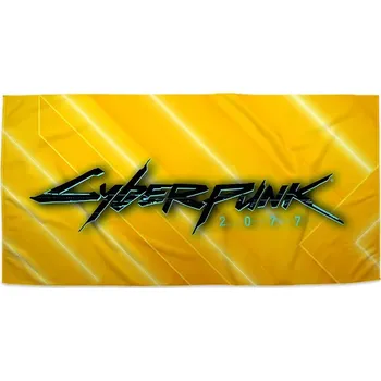 Osuška Sablio Ručník Cyberpunk 2077 Žlutý - 50x100 cm