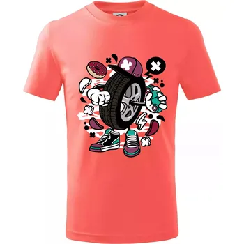 Chlapecké tričko Gumák - Tričko dětské bavlněné - 146 cm/10 let ( Korálová )