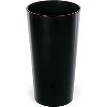 Květináč Květináč plast černý Lamela 25 cm x 25 x 47 cm