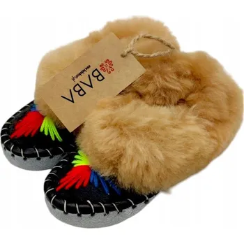 Pánské pantofle Bambosze Dziecięce Papuče pantofle Polské kůže BABA 16cm