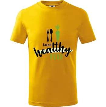 Fresh healthy food - Tričko dětské bavlněné - 98 cm / 2 roky ( Žlutá )