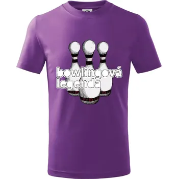 Bowlingová legenda - Tričko dětské bavlněné - 134 cm/8 let ( Fialová )