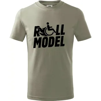 Chlapecké tričko Roll model - Tričko dětské bavlněné - 98 cm / 2 roky ( Light khaki )