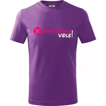 Chlapecké tričko Jsem rebelka! Vole! - Tričko dětské bavlněné - 158 cm/12 let ( Fialová )