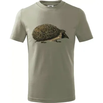 Ježek kresba - Tričko dětské bavlněné - 98 cm / 2 roky ( Light khaki )