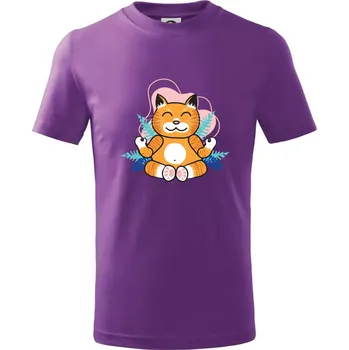 Mistr v meditaci (Pecka design) - Tričko dětské bavlněné - 134 cm/8 let ( Fialová )