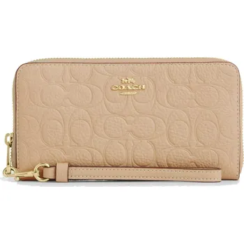 Peněženka COACH Peněženka Long Zip Around Wallet In Signature Leather Gold