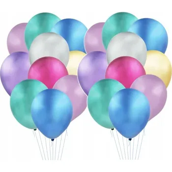 Balónek Metalické balónky mix barev 20 ks narozeniny 30 cm