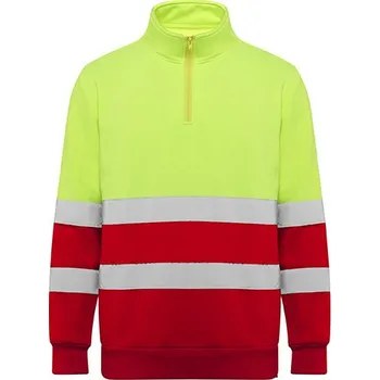 Pánská mikina Roly Spica Reflexní mikina HV9314 Red 60-Fluor Yellow 221 4XL
