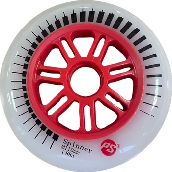 Kolečkové brusle Powerslide Kolečka Spinner White/Red (3ks) (Tvrdost: 88A, Velikost koleček: 110mm)