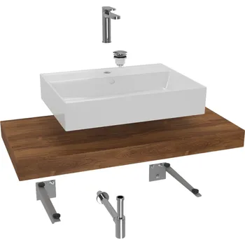 Ložnice Swiss aqua technologies Koupelnová sestava SAT s deskou pod umyvadlo Dolce 100x8x50 cm dub charleston KSETDO13