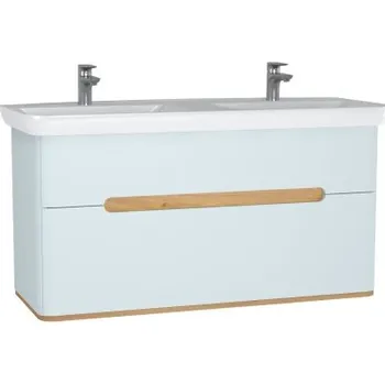 Nábytek Vitra SENTO skříňka s dvojumyvadlem 130x48x67cm, s osvětlením, white mat