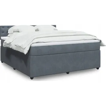 Postel Čalouněná dvoulůžková postel VidaXL 180x200, odstíny šedé