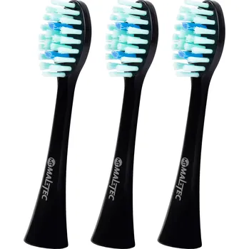 Elektrický zubní kartáček Náhradní hlavice pro sonický kartáček TOOTHIE X1, černé, 3 ks