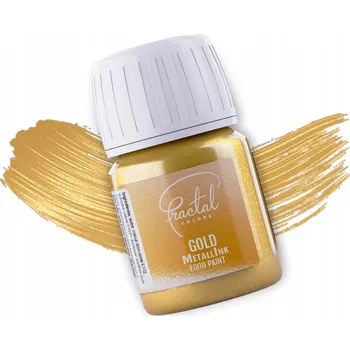Potravinářské barvivo Potravinářské barvivo v tekuté formě, zlatá metalická barva Fractal 30 ml