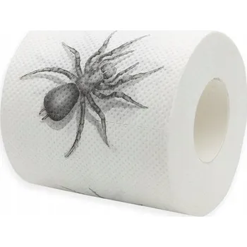 Toaletní papíry Toaletní papír PAVOUK bílo-černý DÁREK vtip