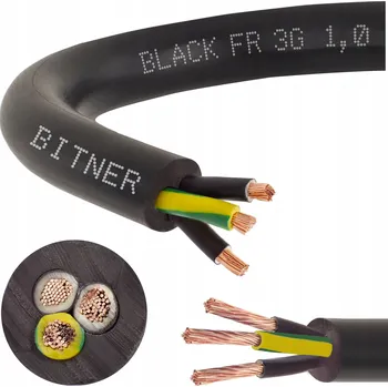elektrický kabel Kabel Kulatý elektrický, ohebný (licna), telekomunikační Bitner 3 x 1,0