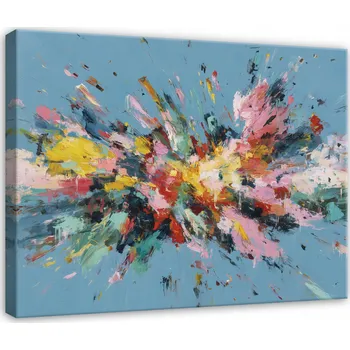 Obraz OBRAZ ABSTRAKCE BARVA UMĚNÍ AKVAREL DO LOŽNICE OBÝVACÍHO POKOJE NA PLÁTNĚ 120x80