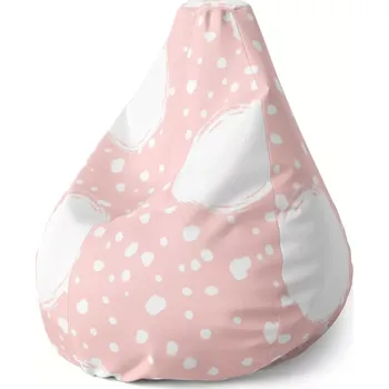 Sedací pytel Sablio Sedací vak Pear Bílé fleky - 70 x 95 x 15 cm