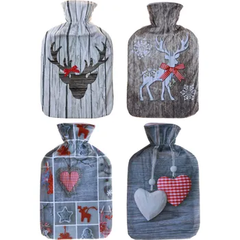 Termofor Termofor s fleecovým obalem Winter 2 L Vzor: Sob hnědý SJH 605Z Sob bílý