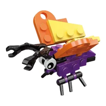 ostatní stavebnice Stavebnice 8 x 7 cm fialový lumek 26 dílků Stylizovaný hmyzí model s kusadly a barevnými křídly pro kreativní skládání