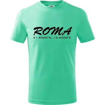 Chlapecké tričko Roma GPS - Tričko dětské bavlněné - 134 cm/8 let ( Mátová )