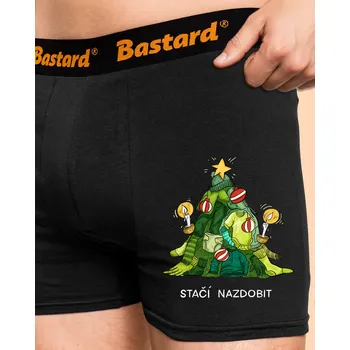 Trenýrky Bastard Stačí nazdobit boxerky Black