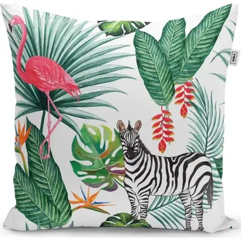 Polštář Sablio Polštář Zebra a Plameňák - 40x40 cm