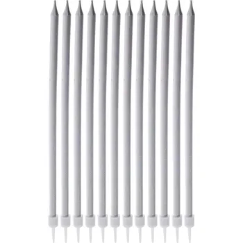 Svíčka Svíčka dortová 14,5 cm stříbrná Orion