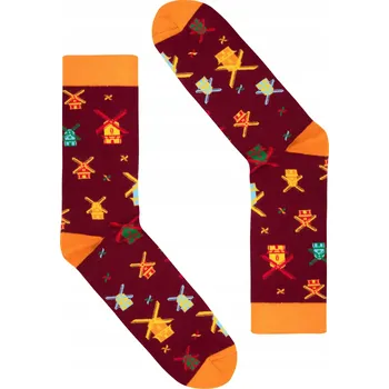 Pánské ponožky Veselé barevné ponožky, VĚTRNÍKY velikost 42-46