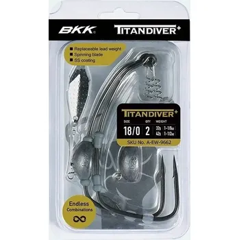 Rybářský háček Jigové háčky BKK Titan Diver 2 ks