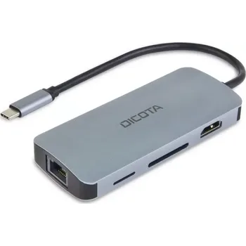USB hub USB‑C 8v1 multi hub 4K s napájením PD 100 W DICOTA