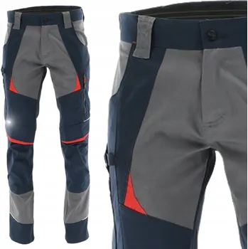 Pánské kalhoty Pánské pracovní kalhoty BOZP šedé, odolné, pohodlné, s reflexními prvky, do pasu, velikost 50