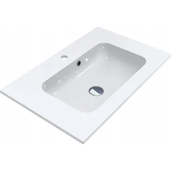Umyvadlo Umyvadlo zápustné do desky obdélníkové Miraggio DELLA 700 70 cm bílé
