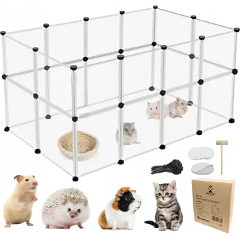 Obraz KOTEC SKLÁDACÍ KLEC PRO KRÁLÍKY KOČKY PSA ŠTĚŇAT 144x74x74CM