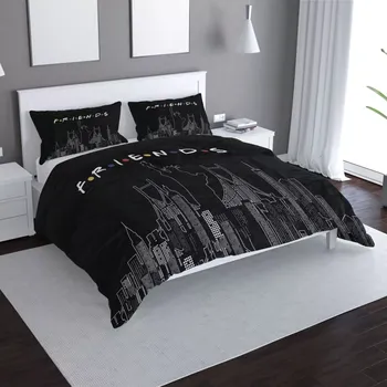 Povlečení Sablio Povlečení Seriál Přátelé FRIENDS Obrysy - 140x200 / 90x70