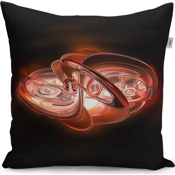 Polštář Sablio Polštář Červená abstrakce - 50x50 cm