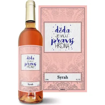 Víno Sablio Růžové víno Děda je můj pravý hrdina: 0,75 l