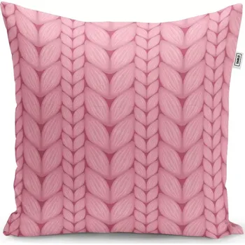 Polštář Sablio Polštář Růžové pletení - 40x40 cm