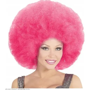 Karnevalová paruka Widmann paruka krátké vlasy růžová afro