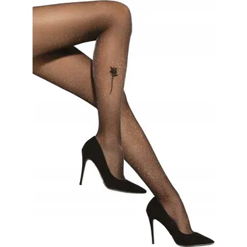 Dámské punčochy GATTA Punčocháče s leskem Silver party 18 20 den nero/silver 4