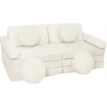 Pohovka Dětská rozkládací modulární pohovka z pěnových kostek, béžová