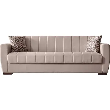 Pohovka Trojmístná rozkládací pohovka Adel s úložným prostorem béžová - Black Red White - BRW terkos_04/terkos_armoni_101 222x78 cm