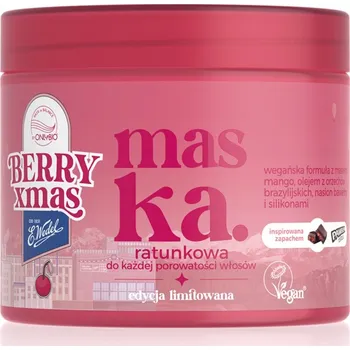 Vlasová regenerace ONLYBIO VÁNOČNÍ ZÁCHRANNÁ MASKA pro všechny typy vlasů, vůně čokolády s třešní 200 Ml