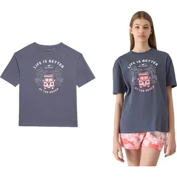 Dívčí oblečení 4F dětské tričko vícebarevné bavlna velikost 134