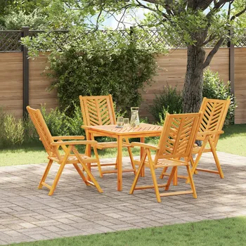 Zahradní nábytek Zahradní židle z akáciového dřeva, hnědé, 5 poloh