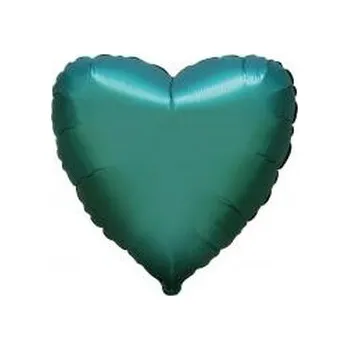 Balónek Balon foliowy 46cm Serce satynowe zielone